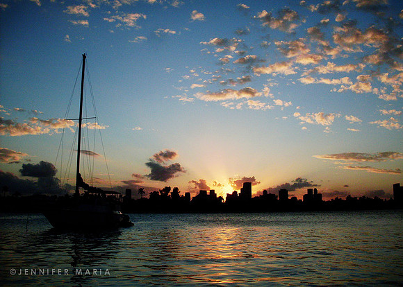 Sunset over Miami